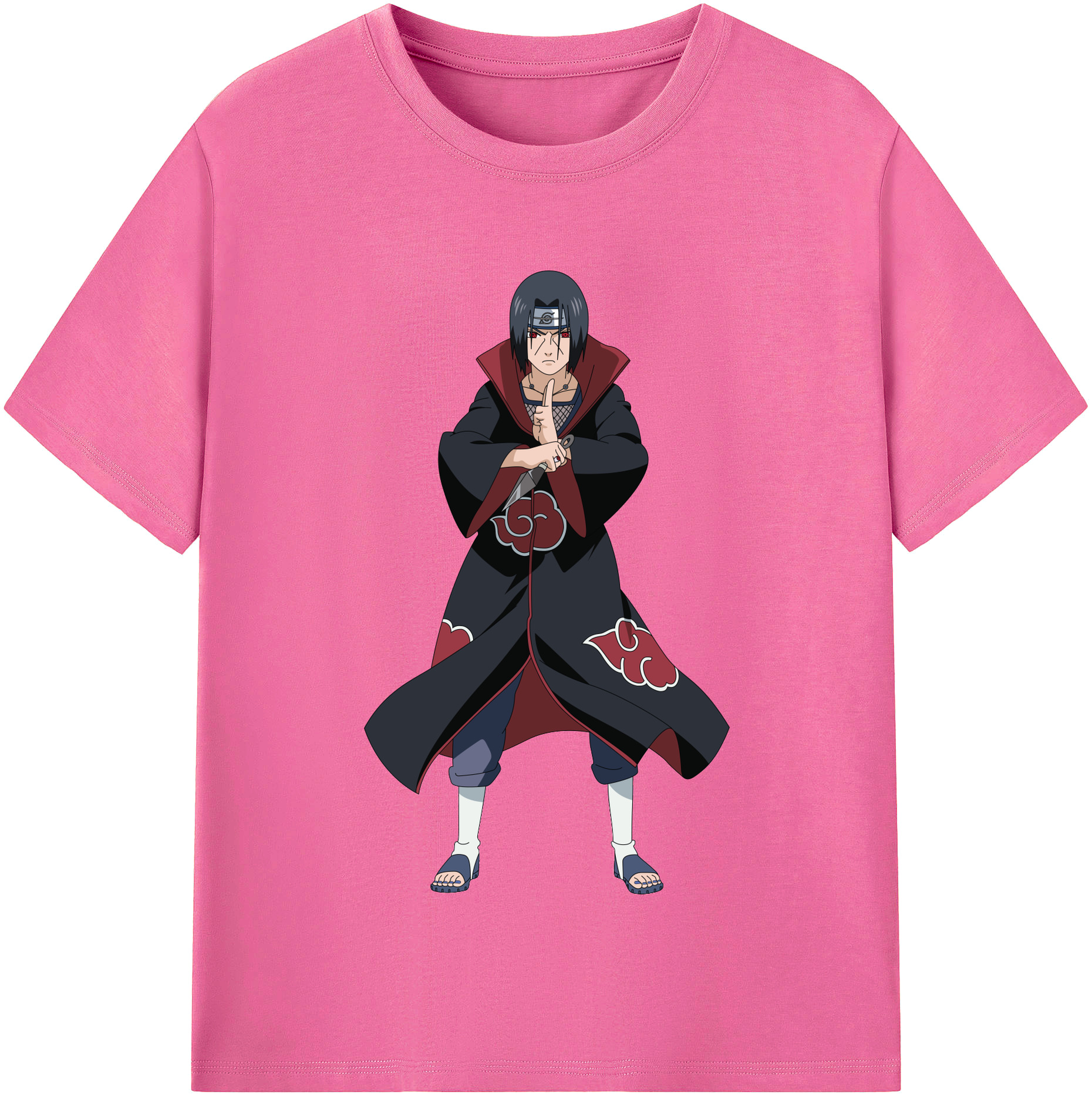 （画像用） NARUTO -ナルト- うちは イタチ Uchiha Itachi レディースカジュアルプリントTシャツ（綿100％）
